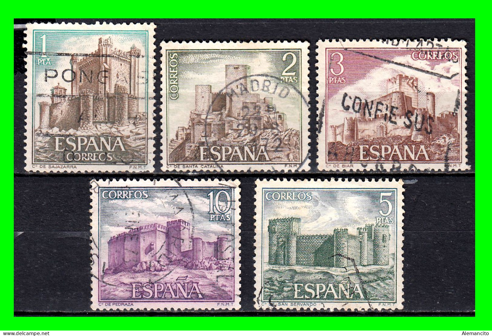 ESPAÑA.-  SELLOS AÑOS 1972 -. CASTILLOS DE ESPAÑA - SERIE.- - Used Stamps