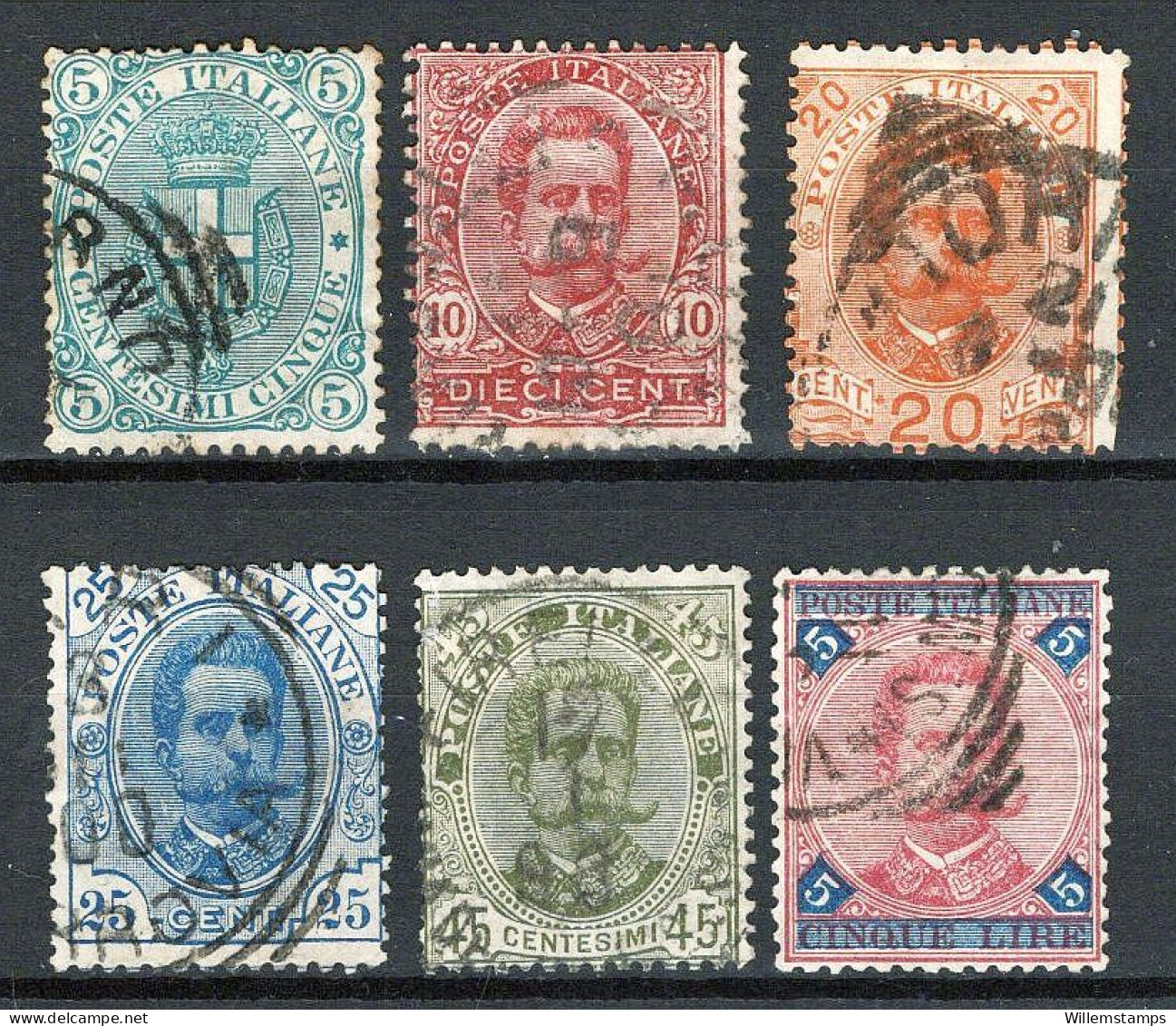 Italy 1891-1896 Michel Nrs 59, 60, 67-70 & Sassone Nrs 59-64 (it-4-2) - Used