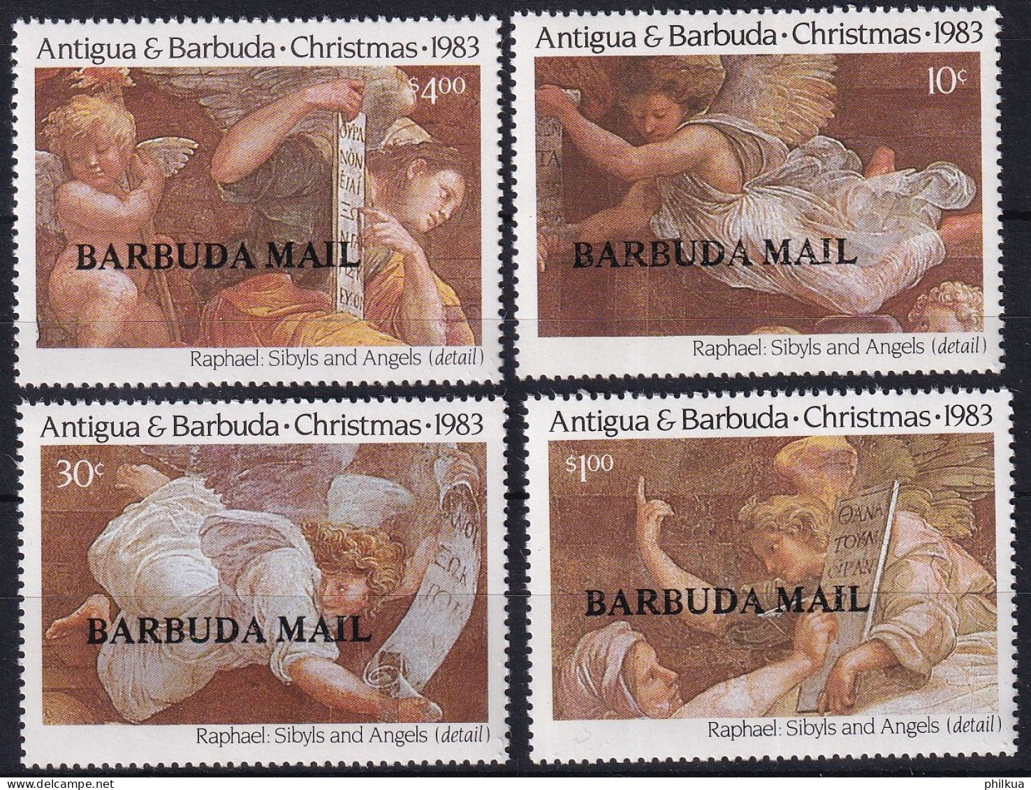 MiNr. 742 - 745 Antigua Und Barbuda 1983, 4. Okt. Weihnachten: Gemälde Von Raffael - Postfrisch/**/MNH - Antigua And Barbuda (1981-...)