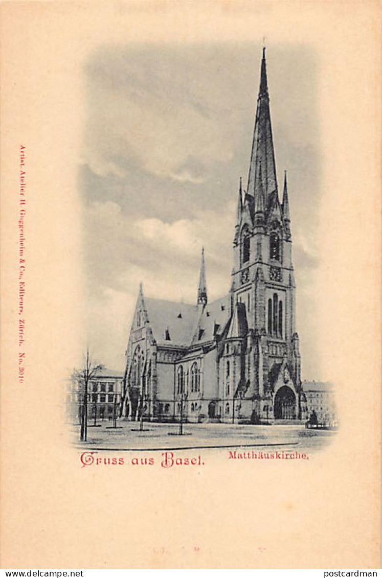 BASEL - Matthäuskirche - Verlag H. Guggenheim 3010 - Bâle