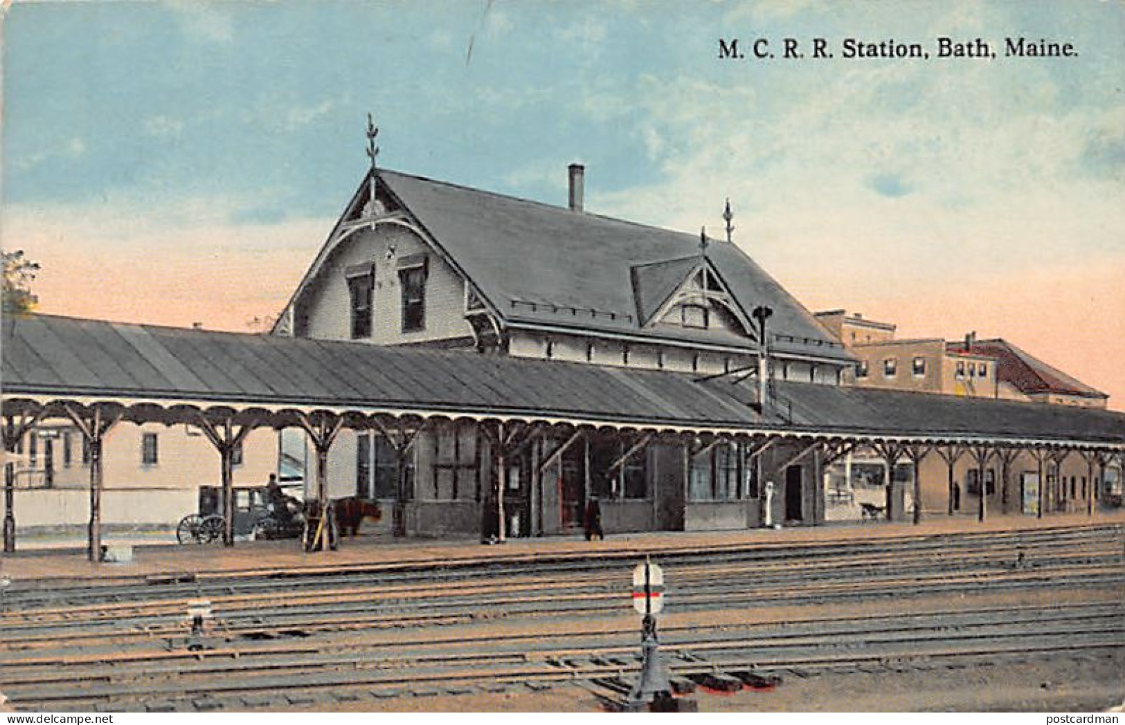 BATH (ME) M.C.R.R. Railroad Station - Autres & Non Classés