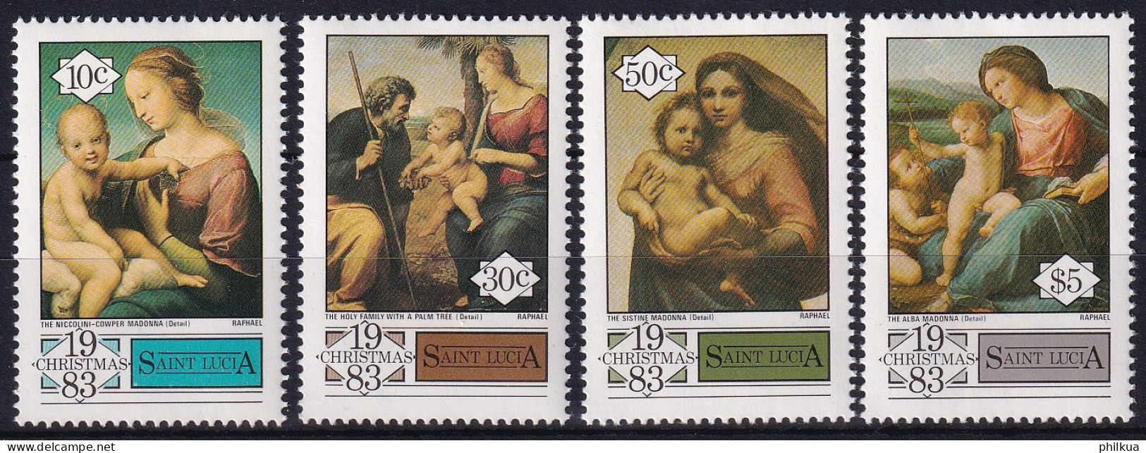 MiNr. 628 - 631 St. Lucia 1983, 21. Nov. Weihnachten - Postfrisch/**/MNH - St.Lucia (1979-...)