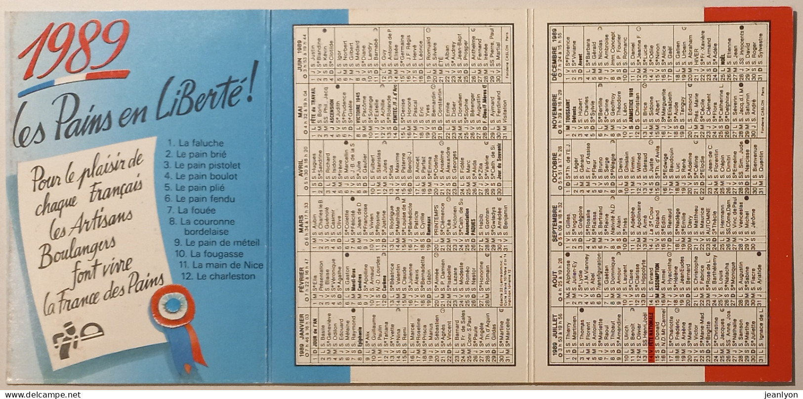 PAIN EGALITE / BOULANGER - 26 Brumaire An II - REVOLUTION FRANCAISE / Bicentenaire - Calendrier Poche 1989 - Petit Format : 1981-90