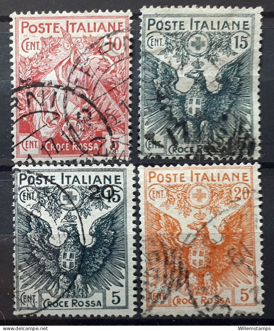 Italy 1915-1916 Michel Nrs 120-122  Sassone Nrs 102-105 (it-7-1) - Oblitérés