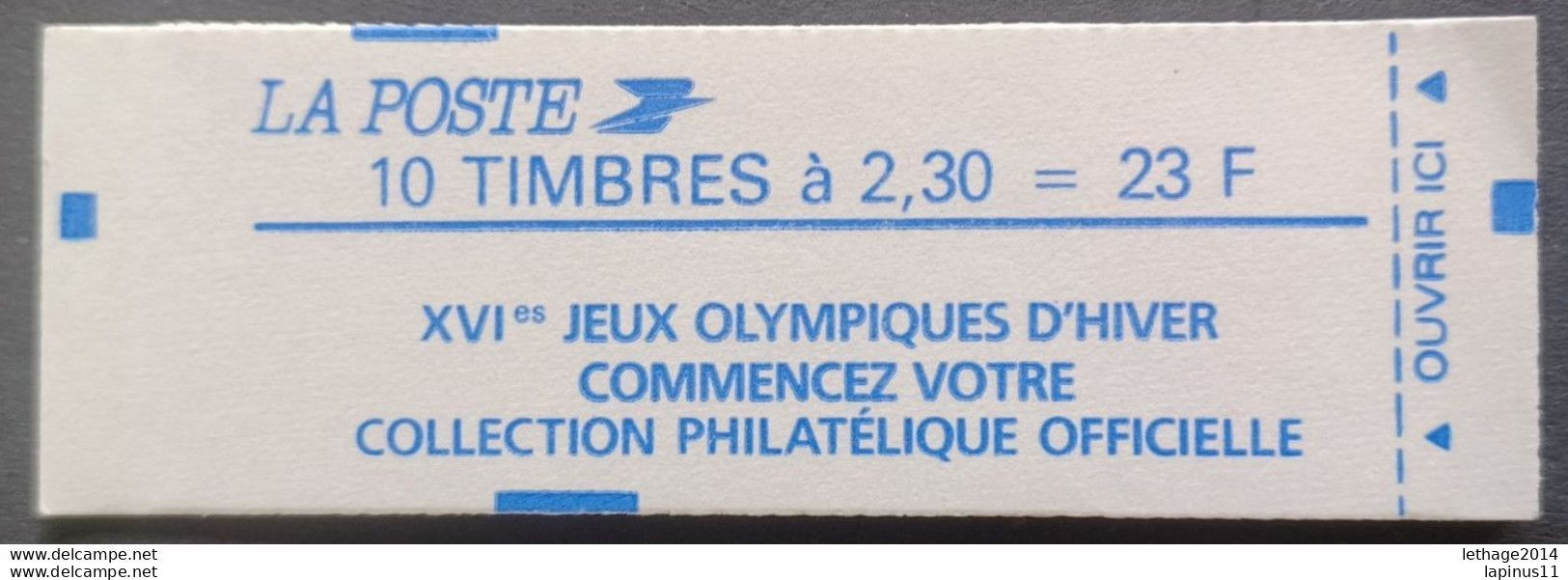 FRANCE LIVRET FRANCE CARNETS 1992 JEUX OLYMPIQUES ALBERTVILLE YVERT 2614 C - 10 MNH COMPLETE - Commémoratifs