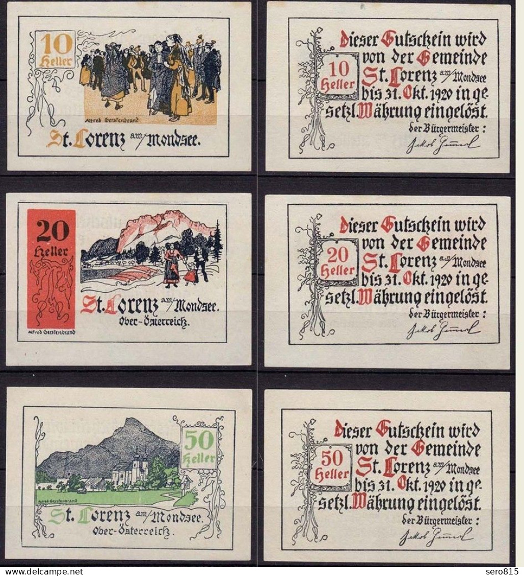 Österreich - Austria St. Lorenz 3 Stück Notgeld  Oberösterreich (12010 - Oesterreich
