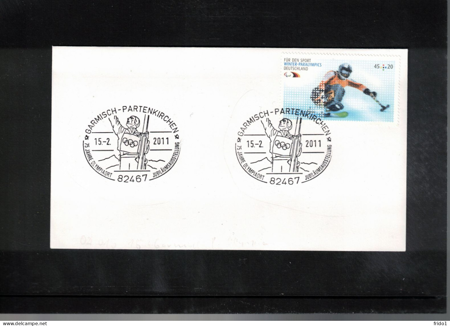 Germany 2011 75th Anniversary Of The Olympic Games In Garmisch-Partenkirchen Interesting Cover - Inverno1936: Garmisch-Partenkirchen