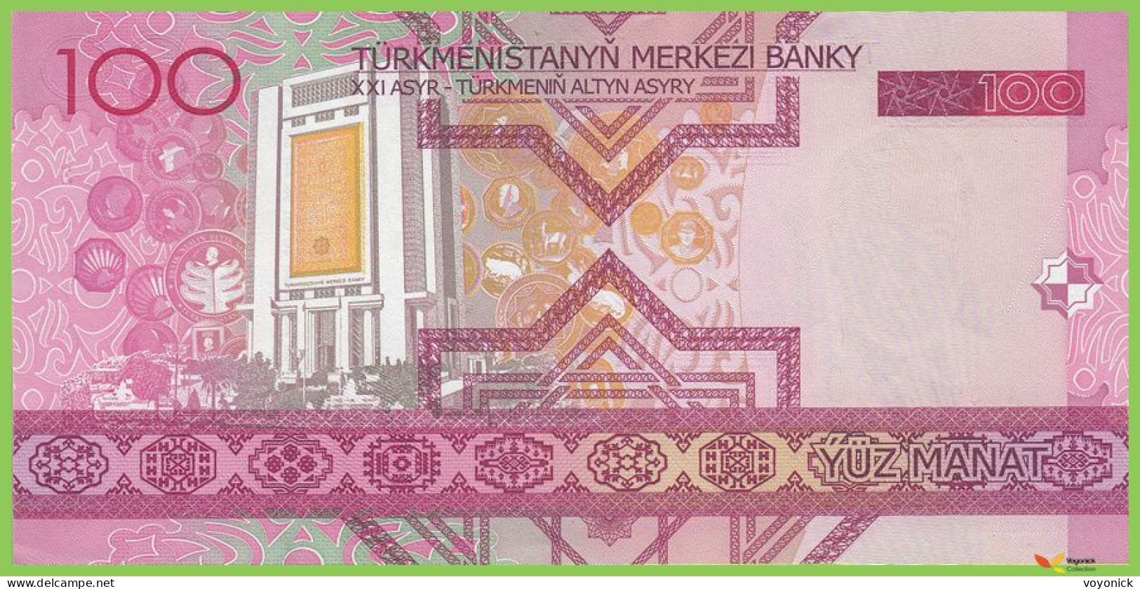 Voyo TURKMENISTAN 100 Manat 2005 P18 B211a AC UNC - Turkménistan