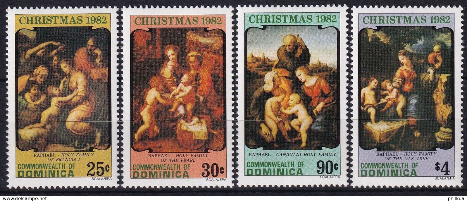 MiNr. 800 - 803 Dominica 1982, 18. Okt. Weihnachten - Postfrisch/**/MNH - Dominique (1978-...)