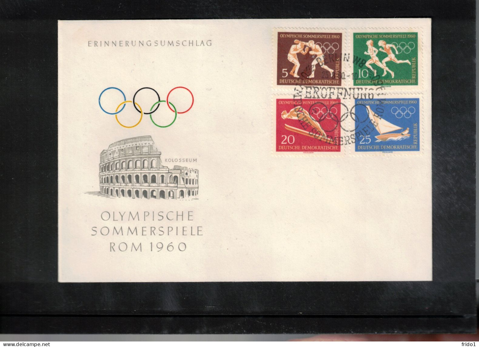 Germany DDR 1960 Olympic Games Rome FDC - Summer 1960: Rome