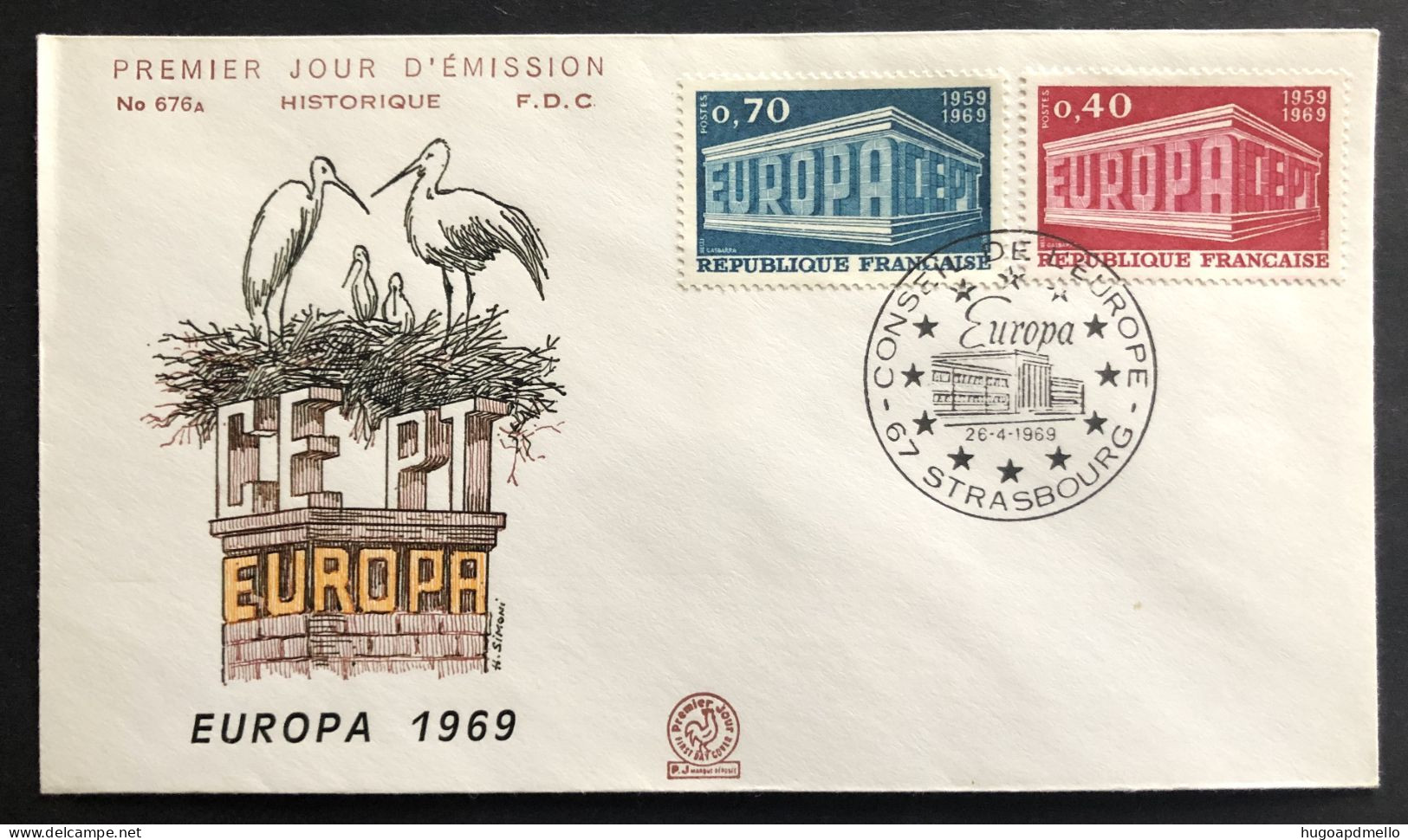 FRANCE, Uncirculated FDC, « Europa Cept », 1969 - 1969