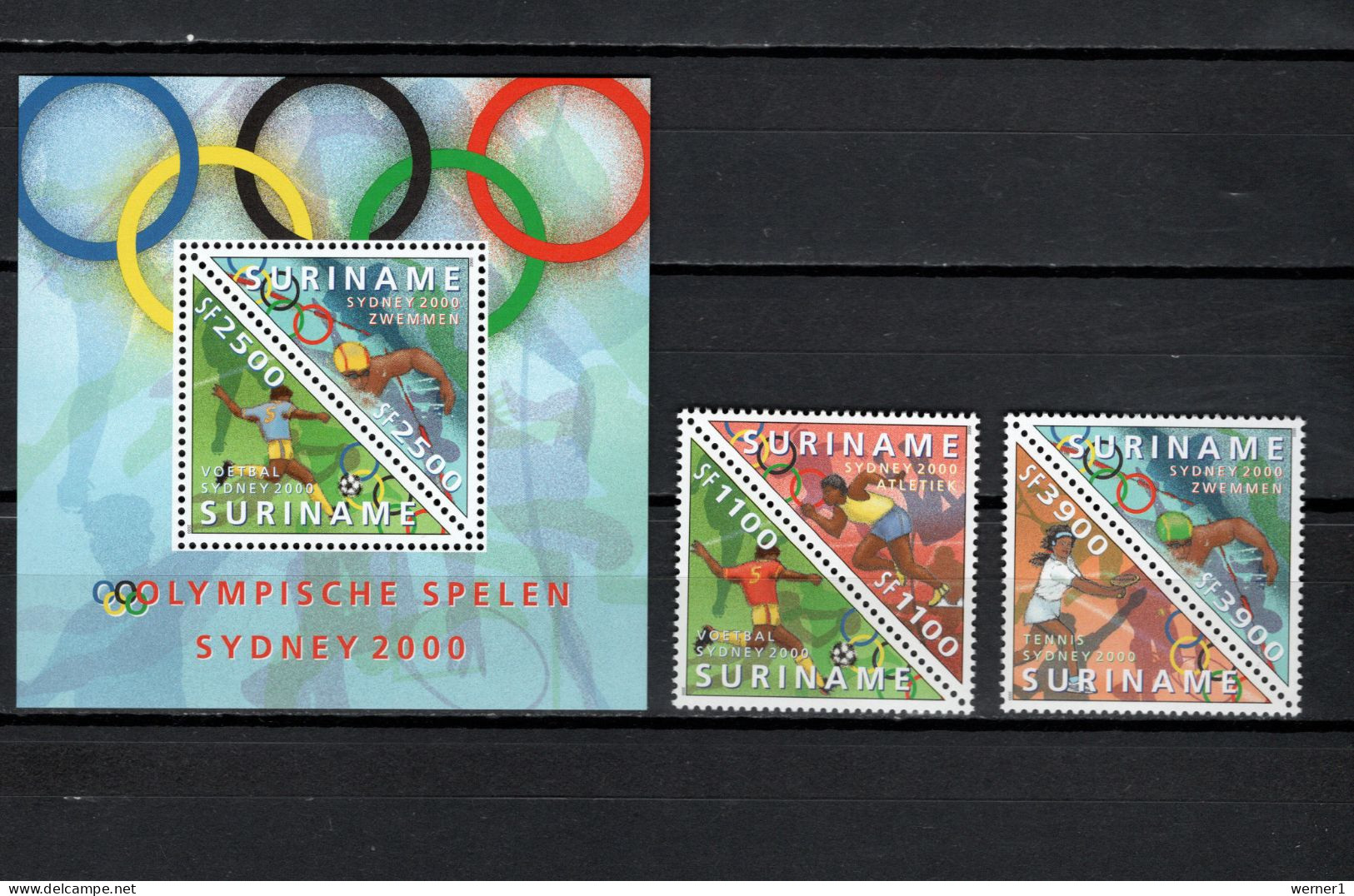 Suriname 2000 Olympic Games Sydney Set Of 4 + S/s MNH - Estate 2000: Sydney