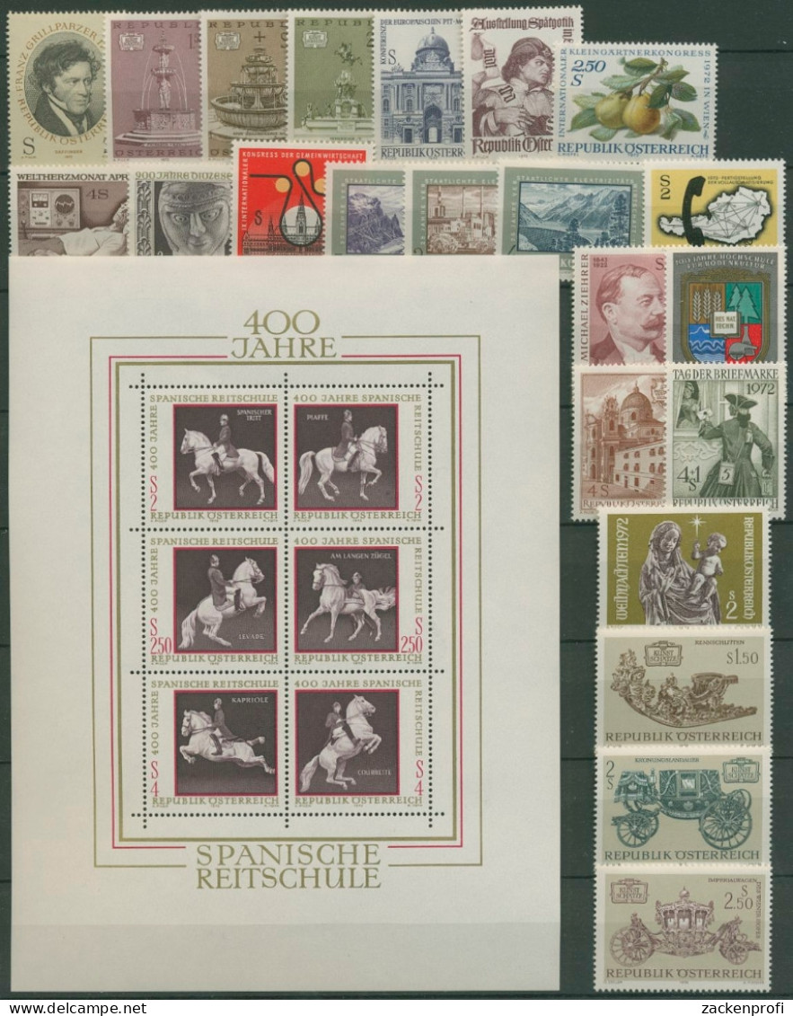 Österreich Jahrgang 1972 Komplett Postfrisch (SG6345) - Años Completos