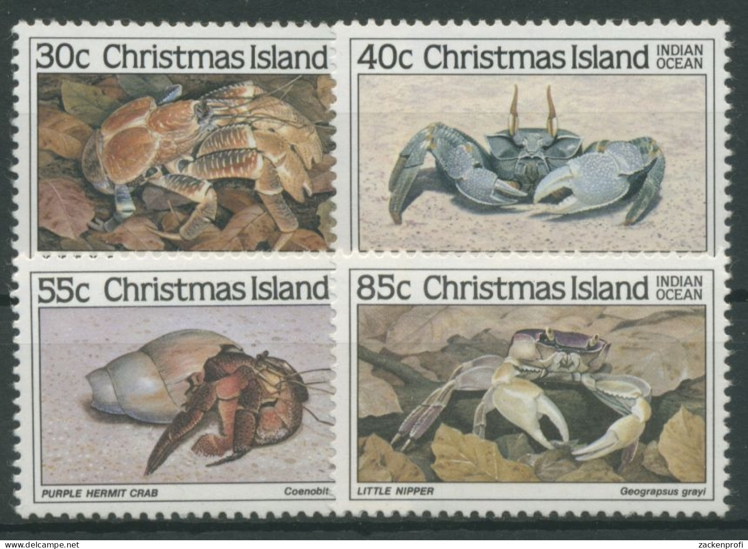 Weihnachts-Insel 1985 Tiere Krebse Krabben 199/02 Postfrisch - Christmaseiland