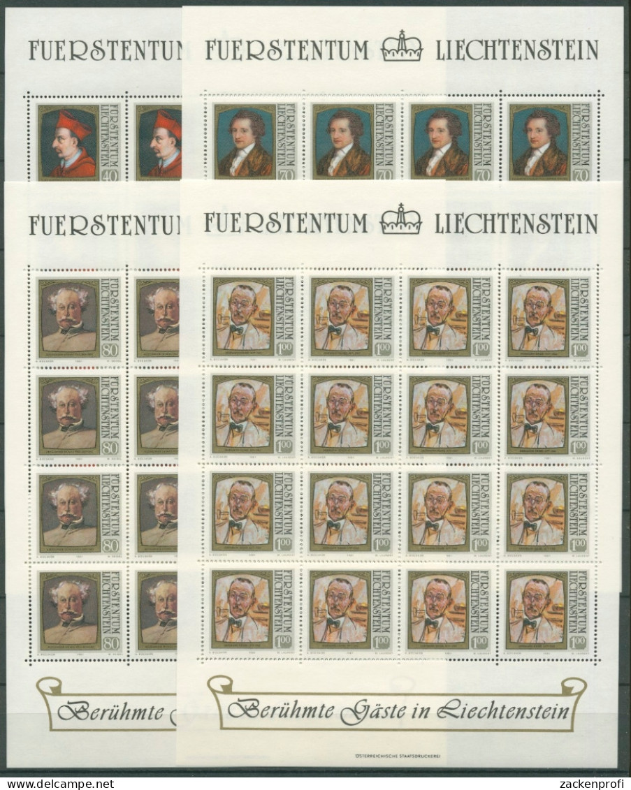 Liechtenstein 1981 Gemälde Berühmter Gäste Bogensatz 784/87 Postfrisch (C16210) - Ungebraucht