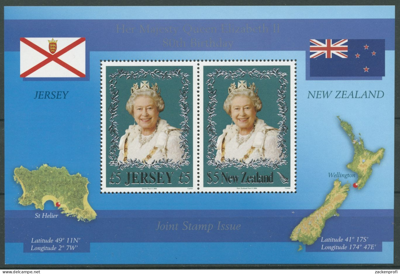 Neuseeland 2006 80. Geburtstag Königin Elisabeths Block 198 Postfrisch (C25742) - Blocks & Kleinbögen