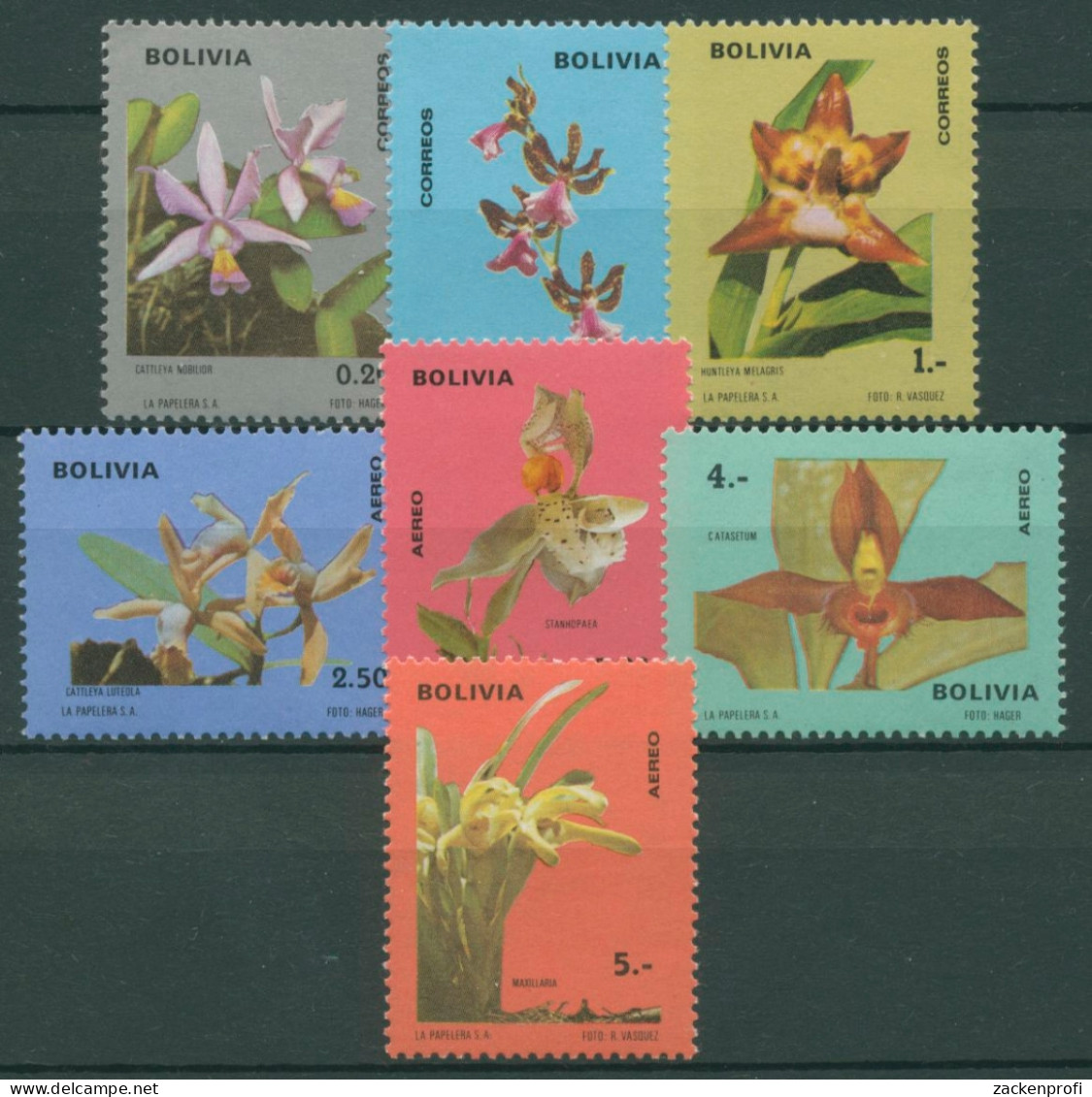 Bolivien 1974 Blumen Orchideen 858/64 Postfrisch - Bolivia