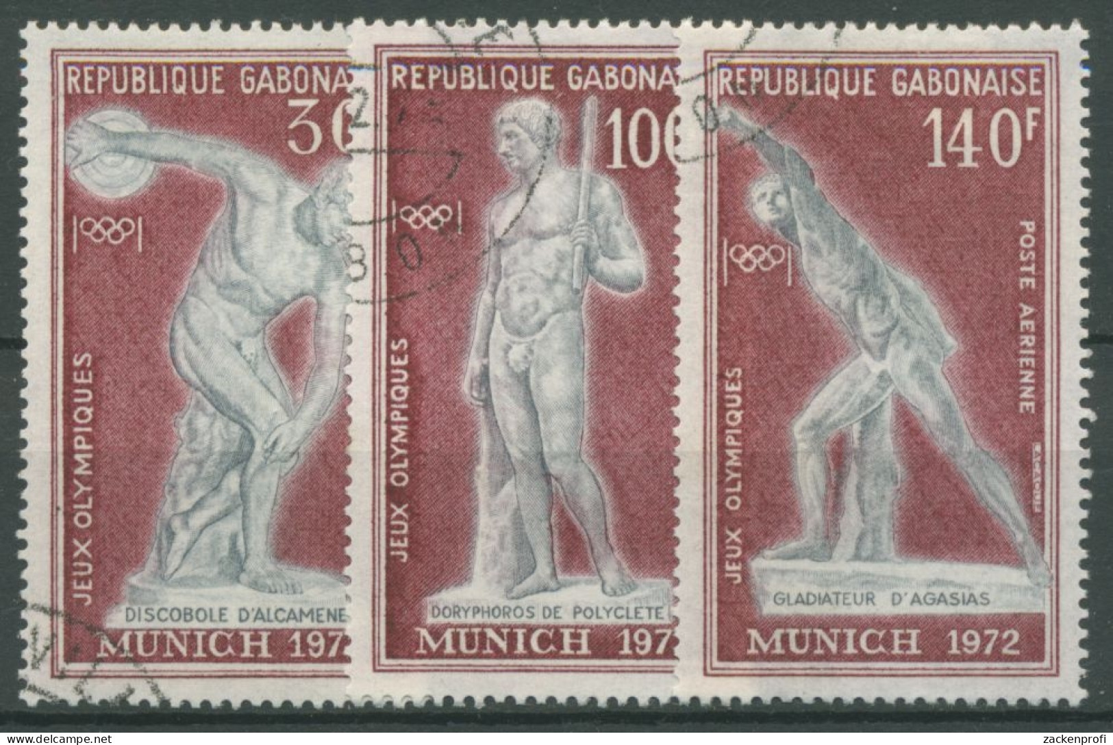 Gabun 1972 Olympische Sommerspiele München 470/72 Gestempelt - Gabun (1960-...)