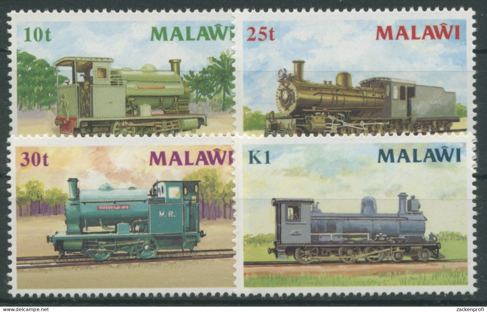 Malawi 1987 Eisenbahn Dampflokomotiven 481/84 Postfrisch - Malawi (1964-...)