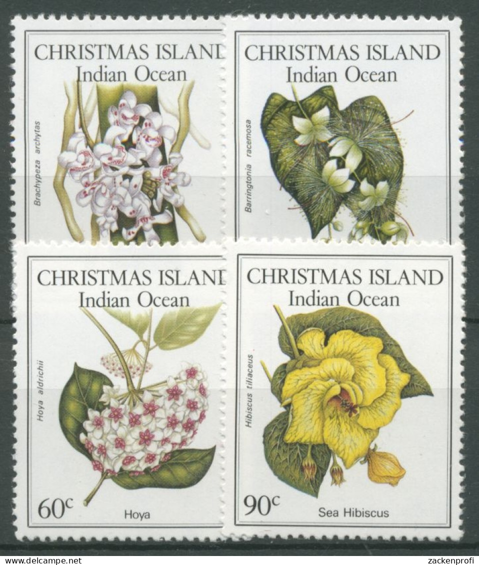 Weihnachts-Insel 1986 Einheimische Pflanzen Hibiskus 220/23 Postfrisch - Christmas Island