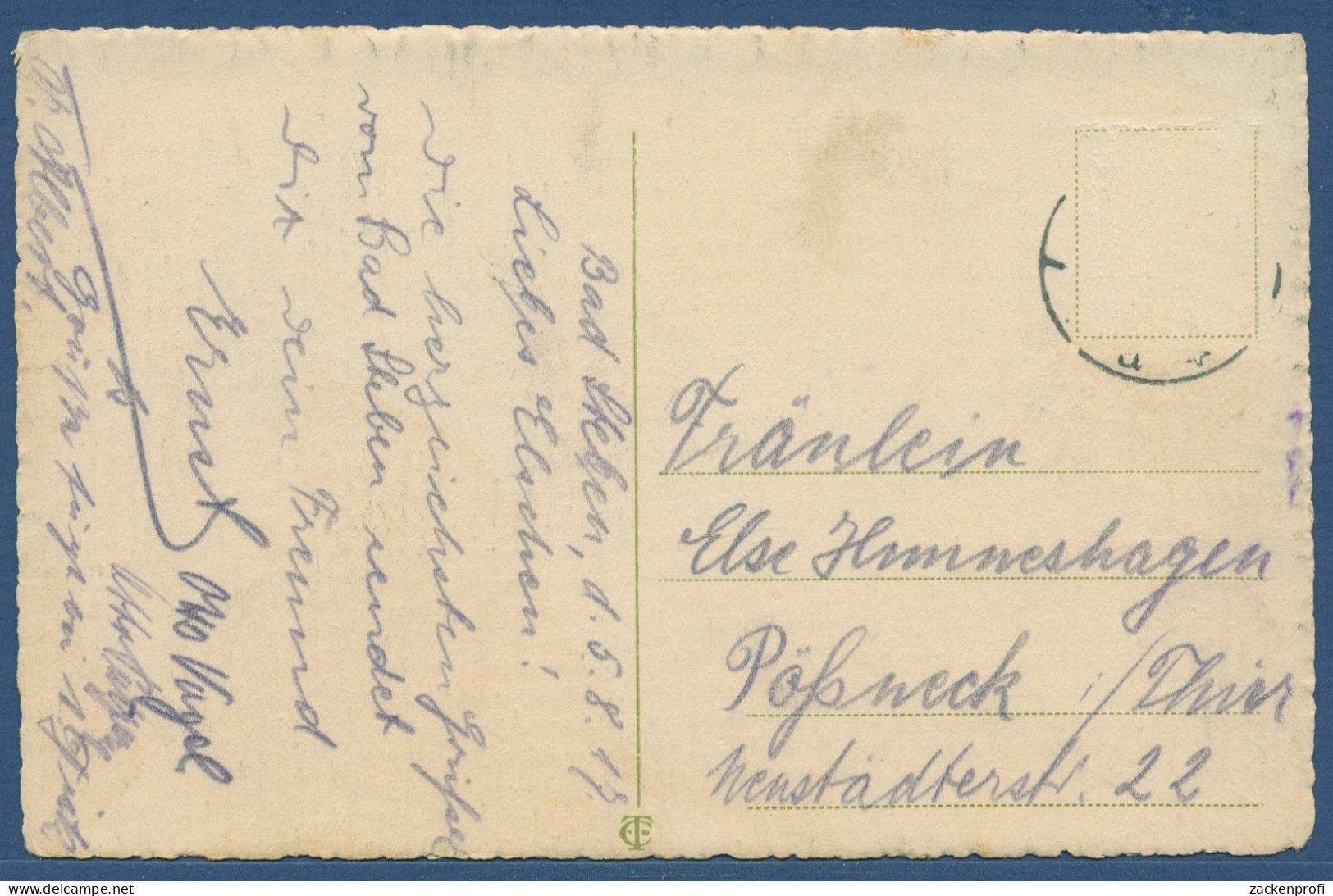 Bad Steben Gesamtansicht, Gelaufen 1917 Marke Fehlt (AK3191) - Bad Steben