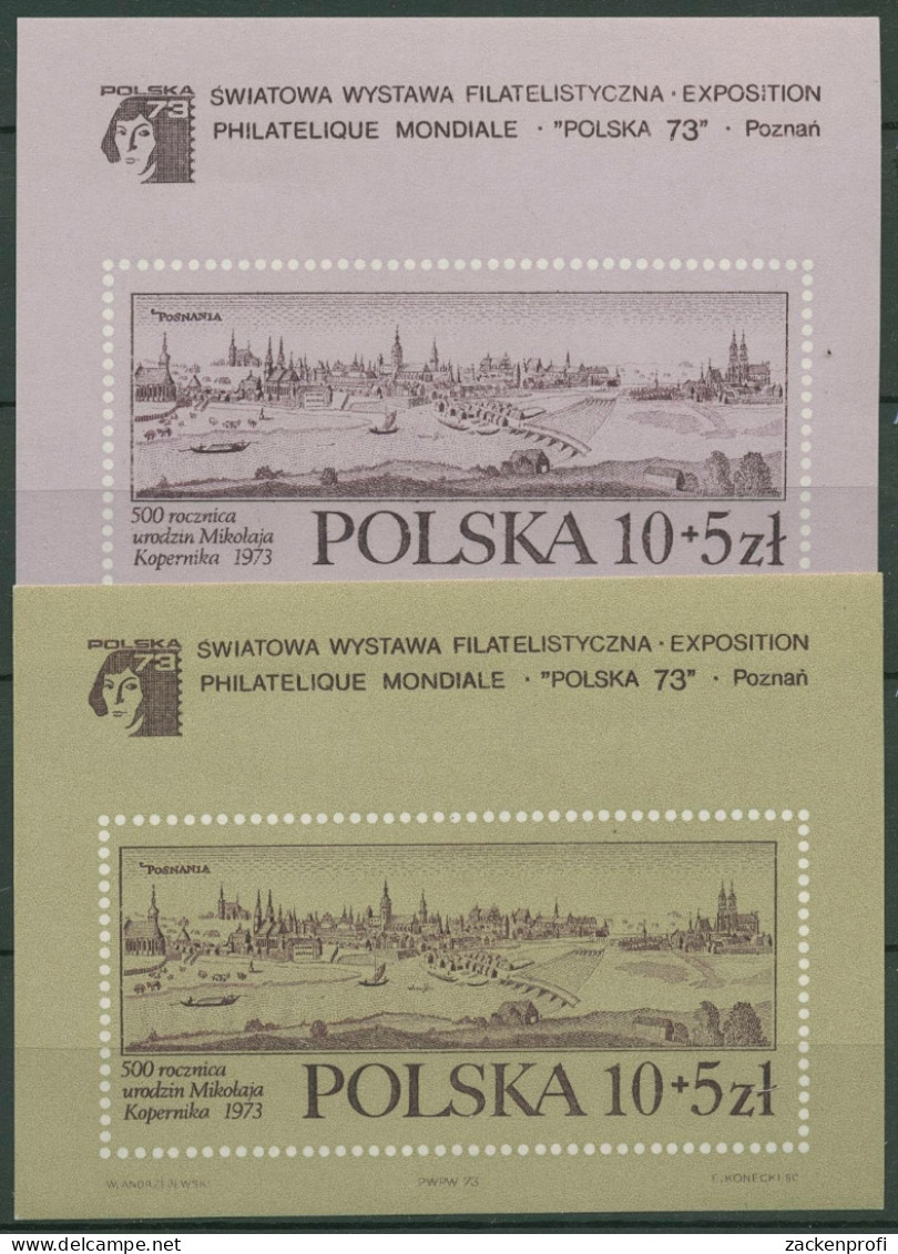 Polen 1973 POLSKA'73 Posen Stadtansicht Block 55/56 Postfrisch (C93277) - Blocs & Hojas