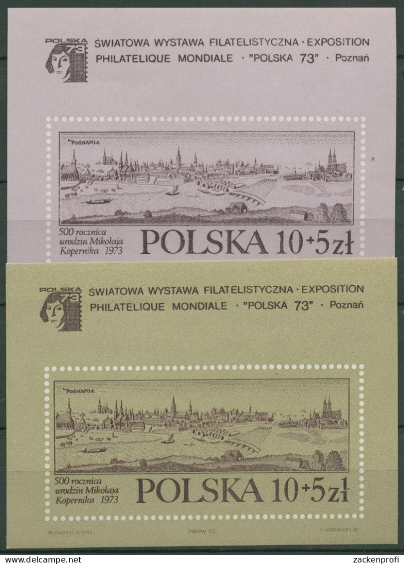 Polen 1973 POLSKA'73 Posen Stadtansicht Block 55/56 Postfrisch (C93277) - Blocs & Feuillets