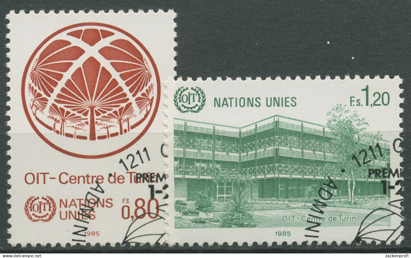 UNO Genf 1985 Arbeitsorganisation ILO Zentrum Turin 127/28 Gestempelt - Used Stamps