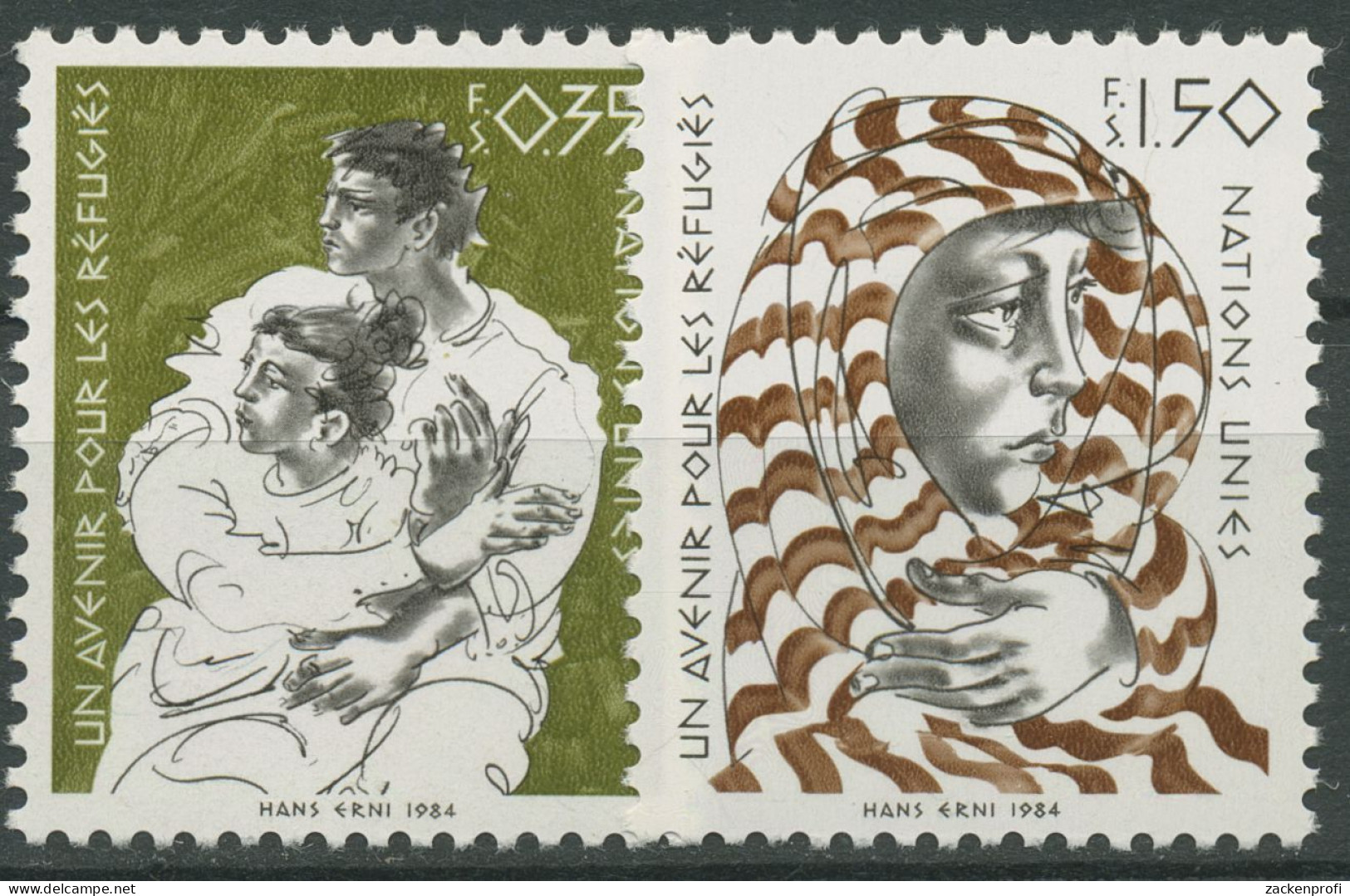 UNO Genf 1984 Flüchtlingshilfe 124/25 Postfrisch - Unused Stamps