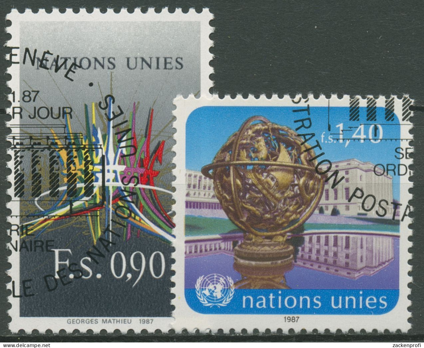 UNO Genf 1987 Kunstwerke Gemälde 152/53 Gestempelt - Used Stamps