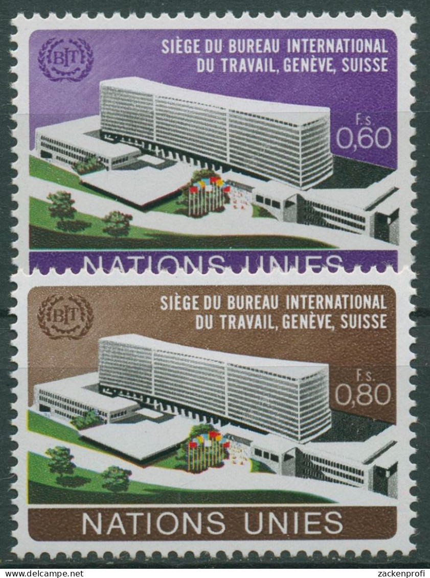 UNO Genf 1974 Arbeitsorganisation ILO Amtssitz Bern 37/38 Postfrisch - Ongebruikt