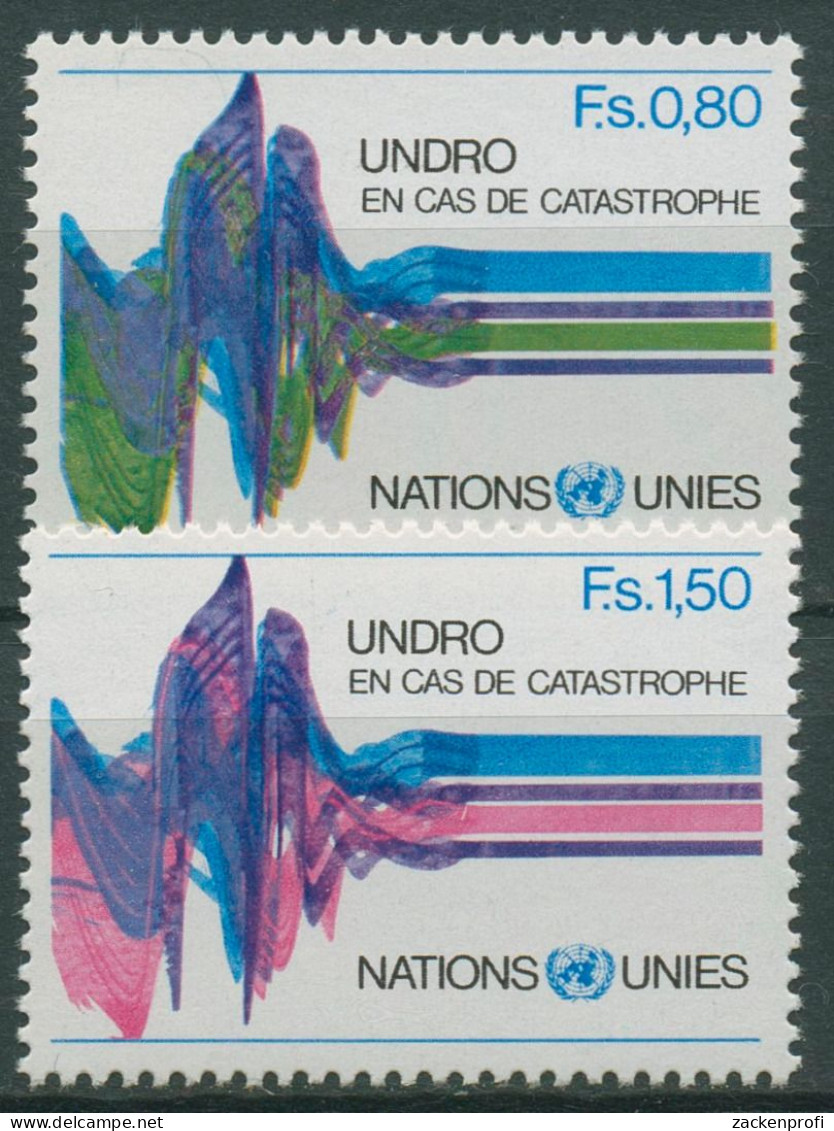 UNO Genf 1979 Katastrophenhilfe Seismogramm 81/82 Postfrisch - Nuovi