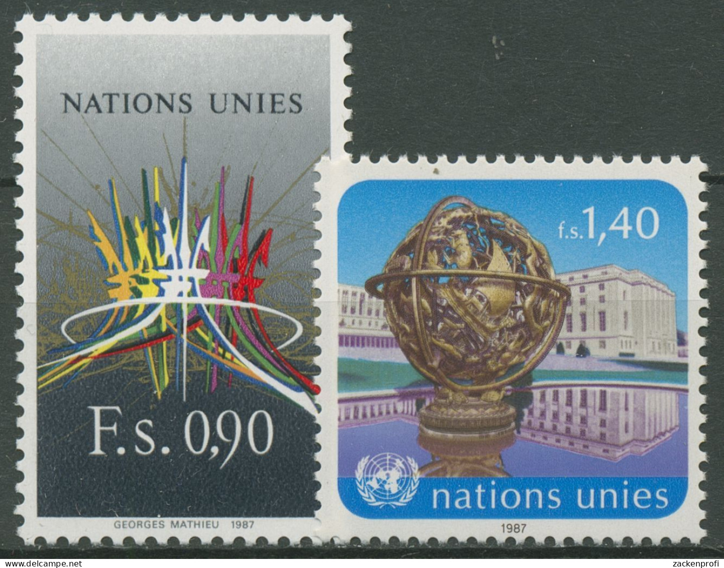 UNO Genf 1987 Kunstwerke Gemälde 152/53 Postfrisch - Ungebraucht