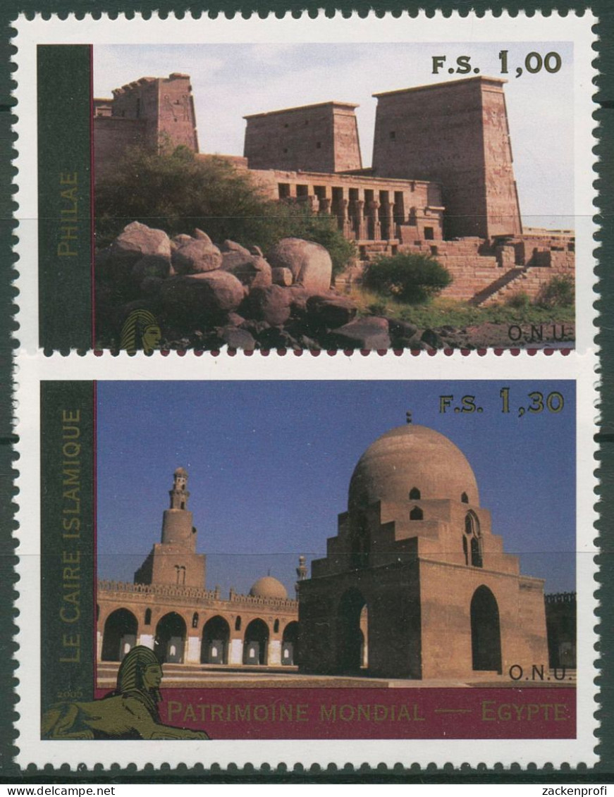 UNO Genf 2005 UNESCO Ägypten Bauwerke 518/19 Postfrisch - Ongebruikt