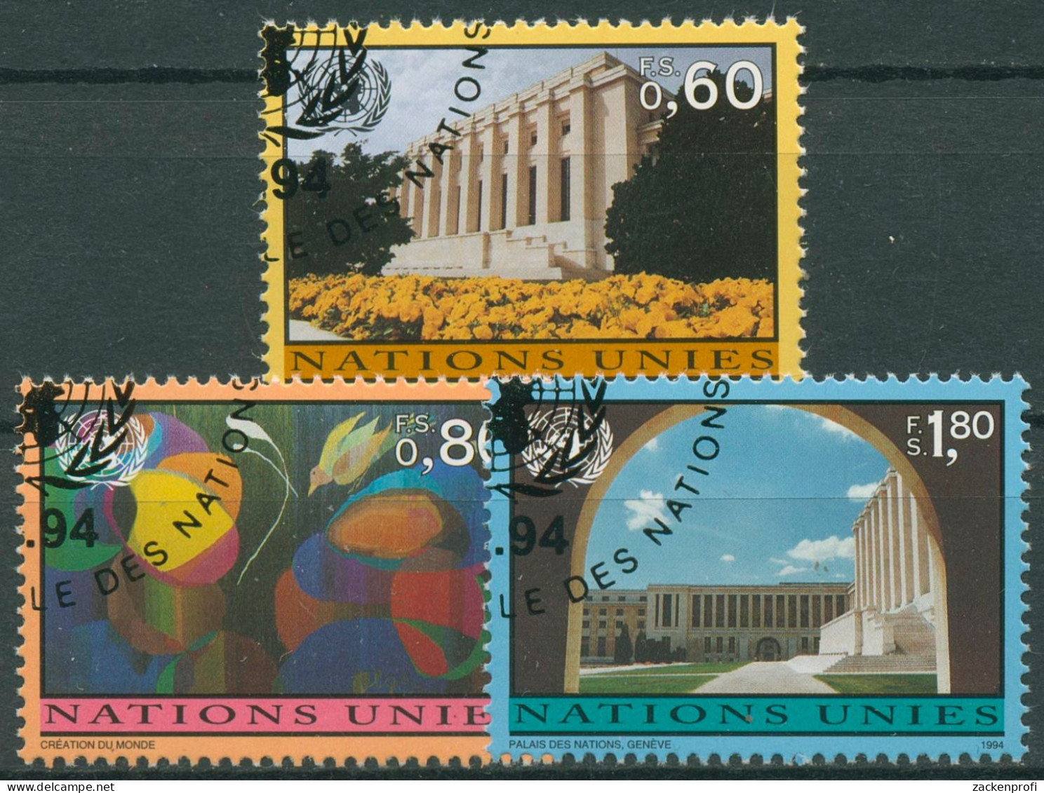 UNO Genf 1994 Palais Des Nations Genf 256/58 Gestempelt - Used Stamps