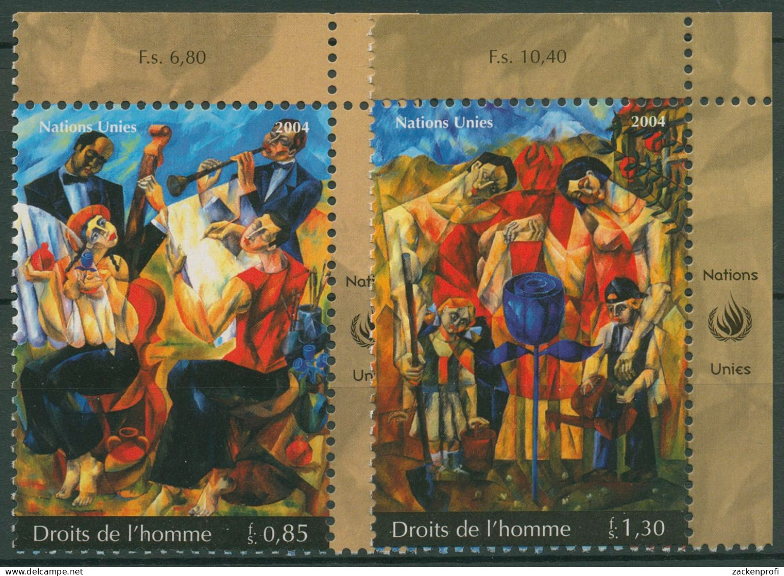 UNO Genf 2004 Erziehung Achtung Der Menschenrechte 505/06 Ecke Postfrisch - Unused Stamps