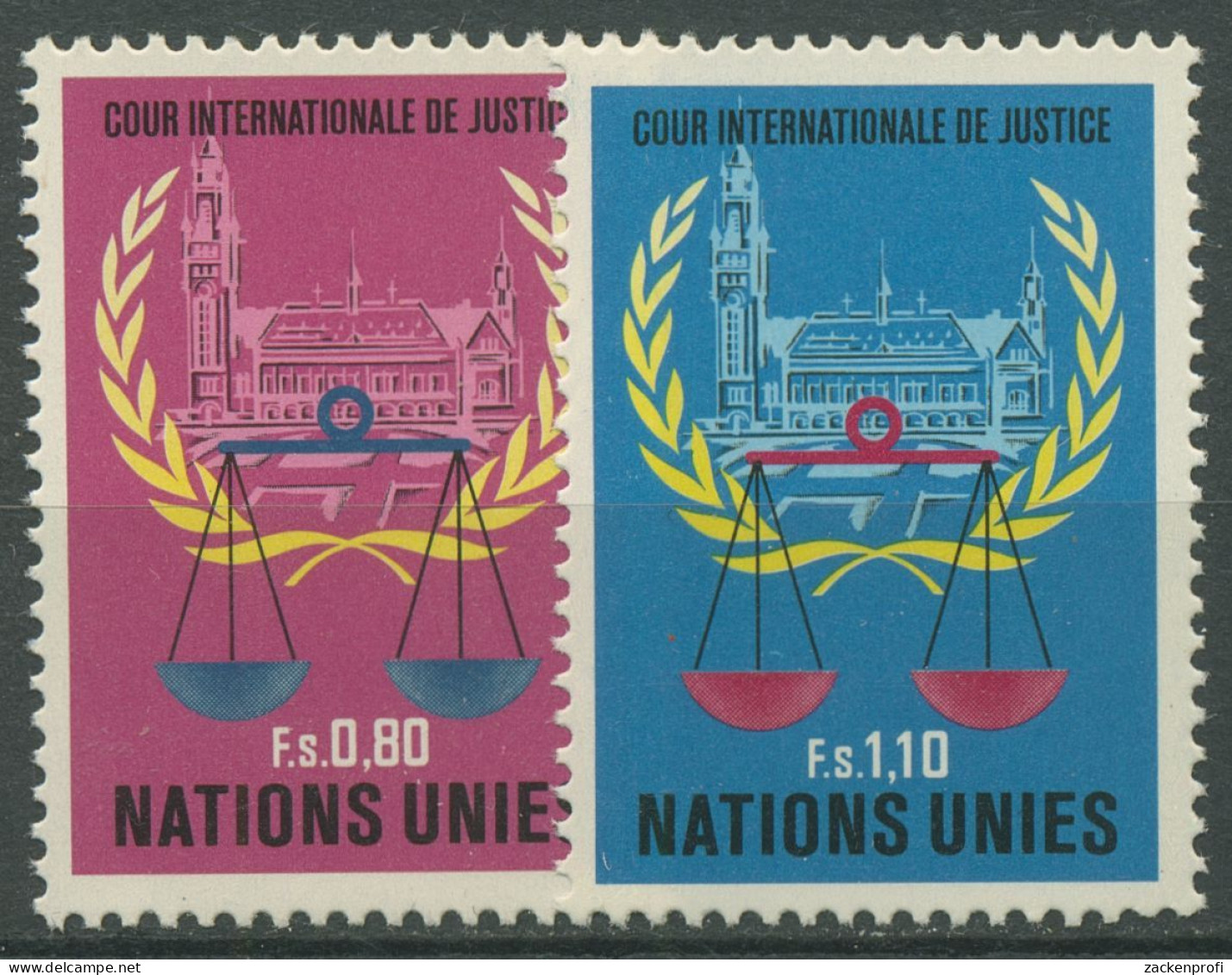 UNO Genf 1979 Internationaler Gerichtshof Den Haag 86/87 Postfrisch - Nuovi