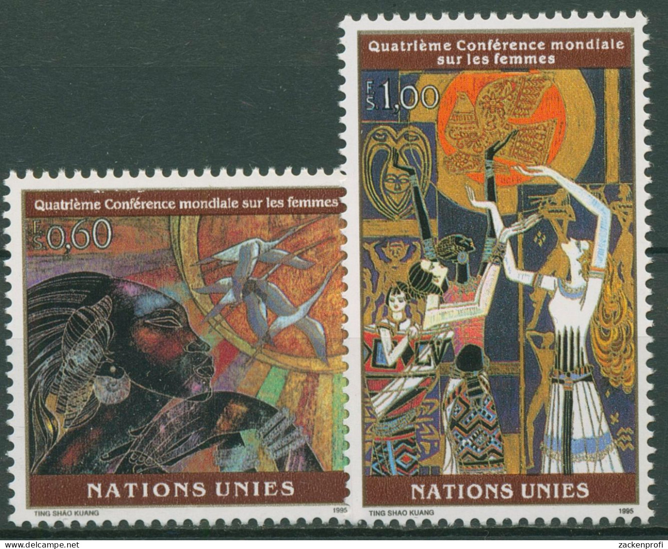 UNO Genf 1995 Weltfrauenkonfernz Gemälde 271/72 Postfrisch - Unused Stamps