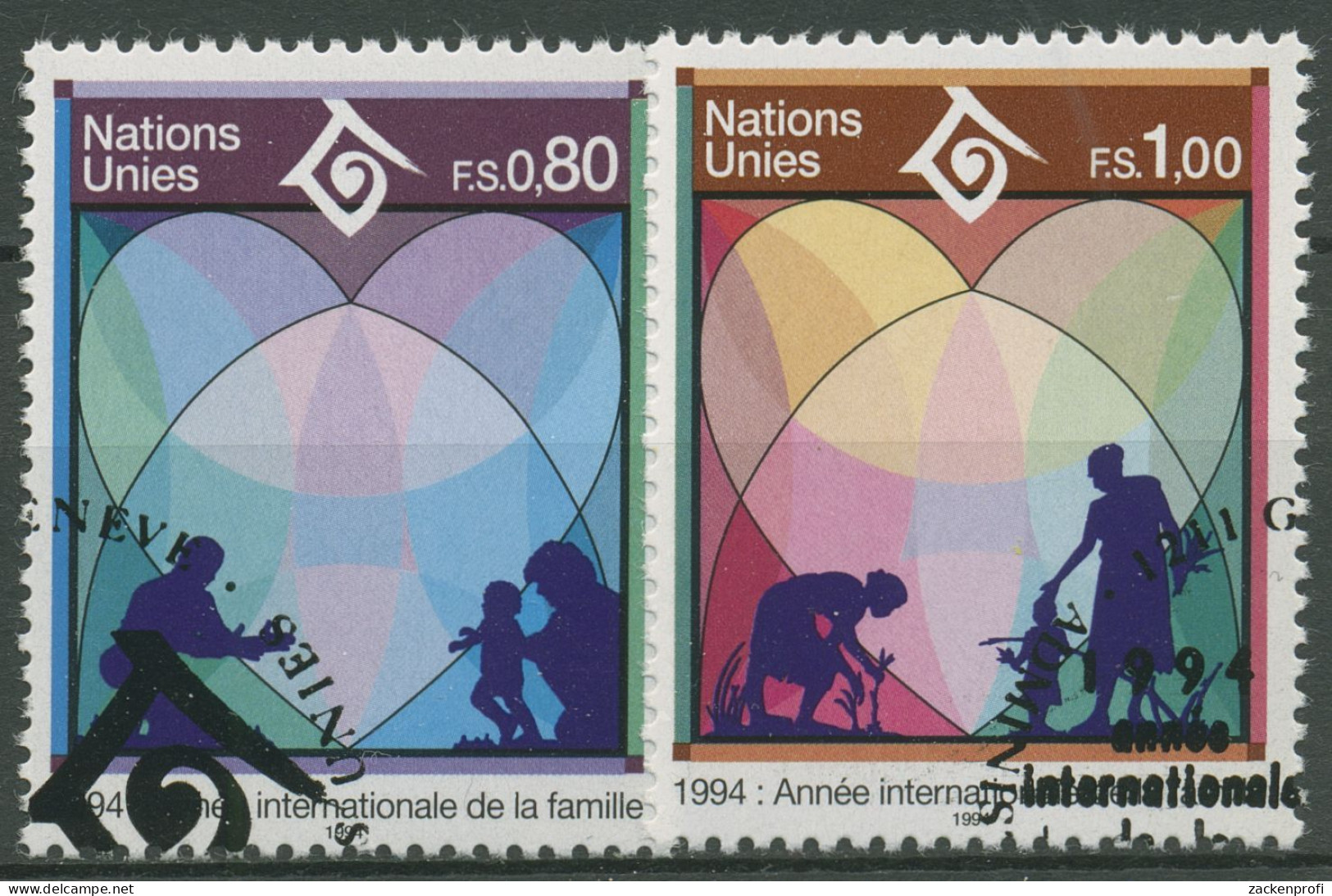 UNO Genf 1994 Jahr Der Familie 243/44 Gestempelt - Oblitérés