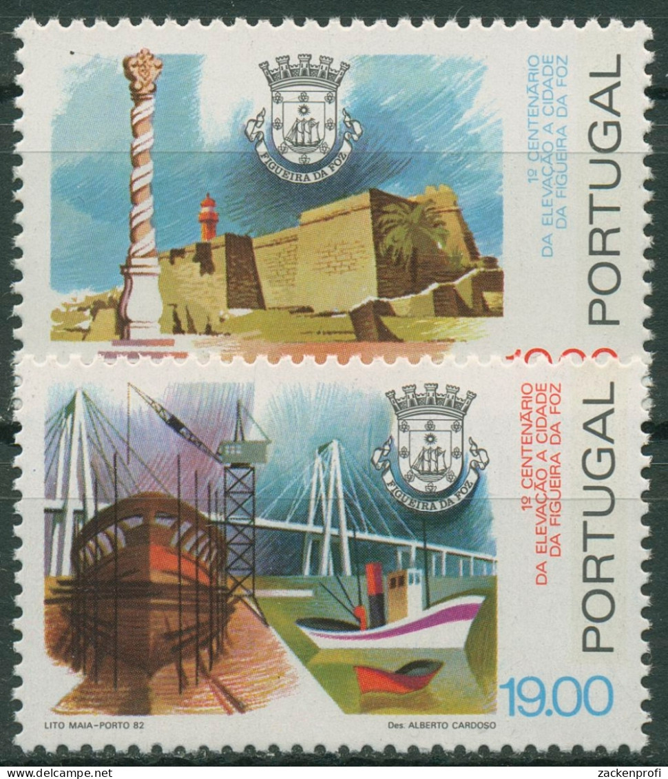 Portugal 1982 Stadt Figueira Da Foz Bauwerke 1554/55 Postfrisch - Unused Stamps