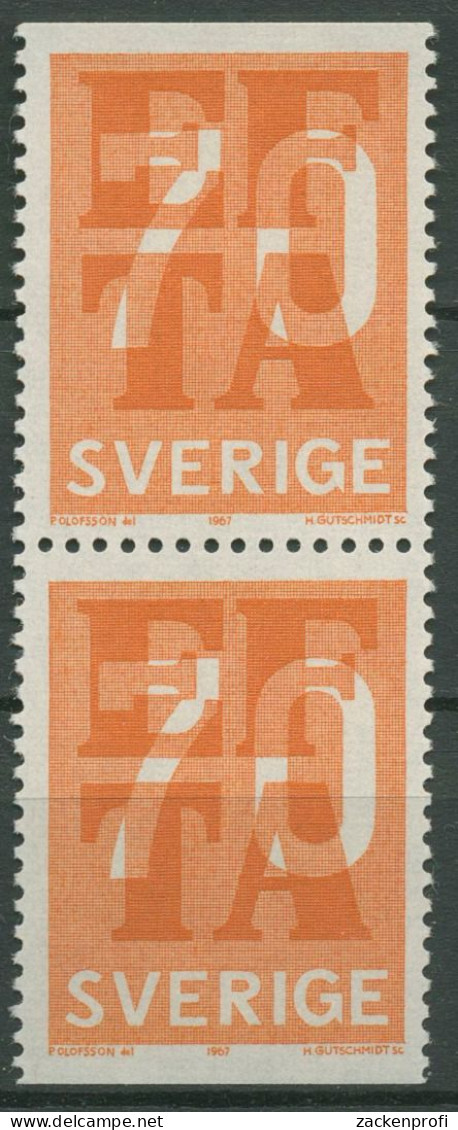 Schweden 1967 EFTA Zoll Und Handel 573 Do/Du Paar Postfrisch - Unused Stamps