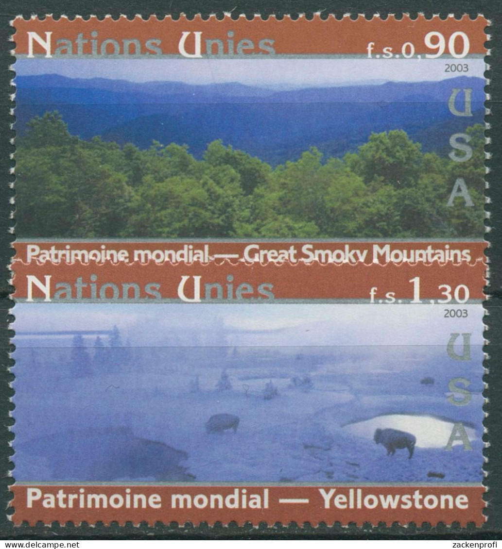 UNO Genf 2003 UNESCO Amerika USA Nationalparks 473/74 Postfrisch - Nuovi