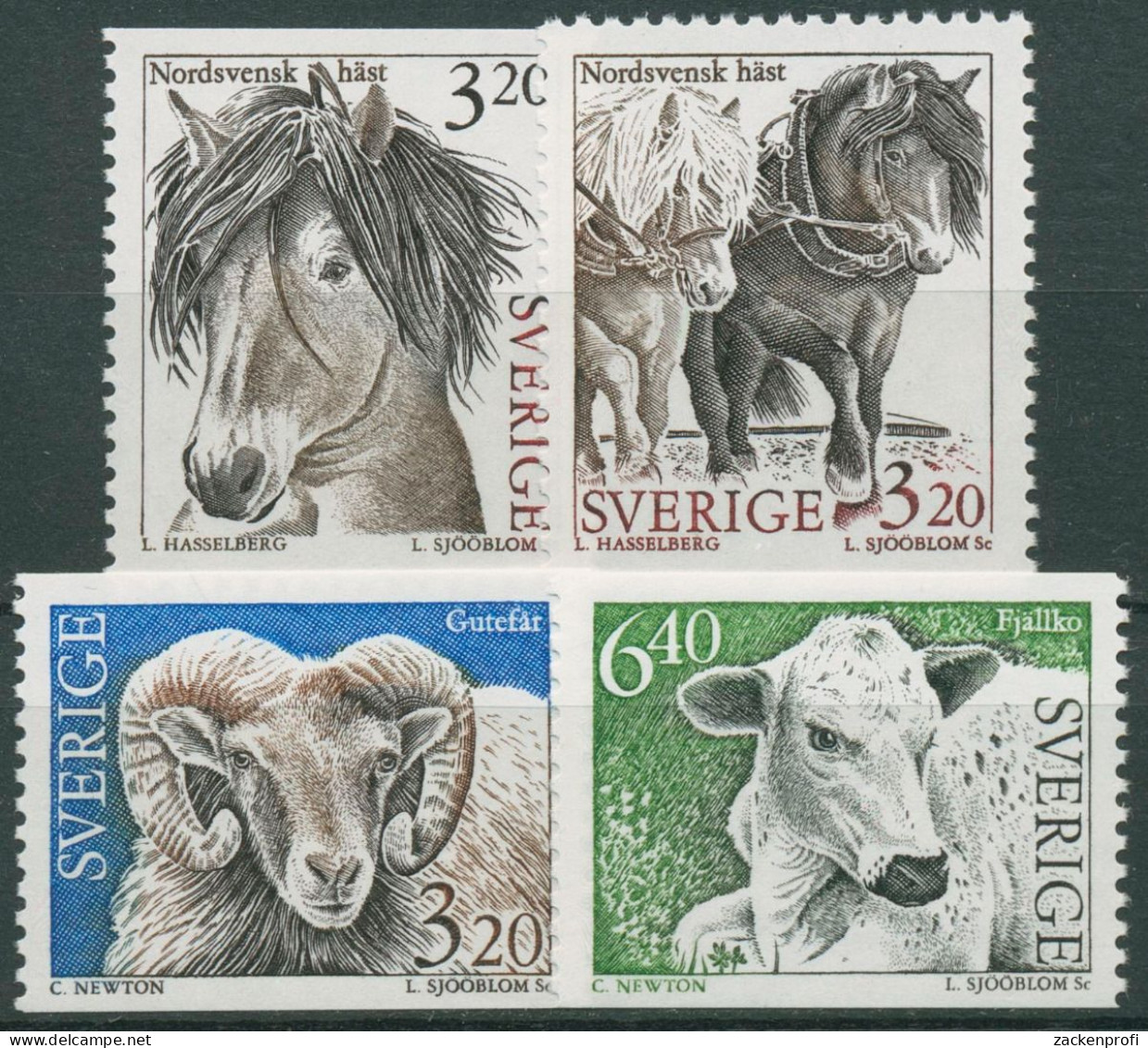 Schweden 1994 Tiere Pferde Schaf Bergkuh 1804/07 Postfrisch - Neufs