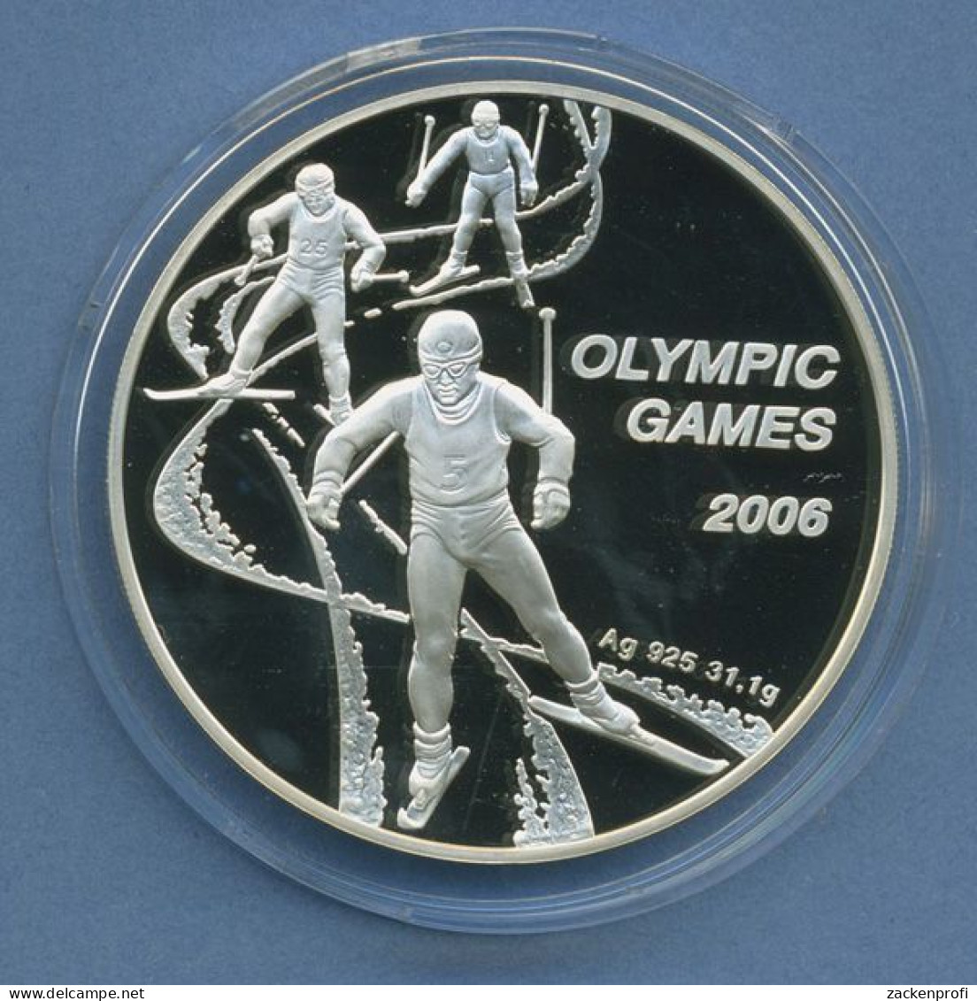 Kasachstan 100 Tenge 2005, Olympia Skilauf, Silber, KM 191 PP In Kapsel (m4299) - Kazajstán