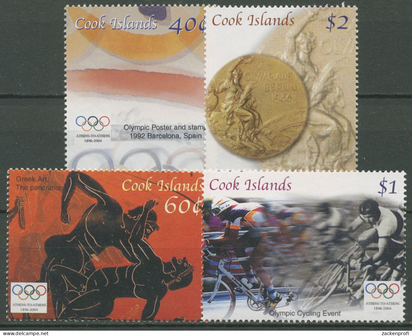 Cook-Inseln 2004 Olympische Sommerspiele Athen 1536/39 Postfrisch - Cookeilanden