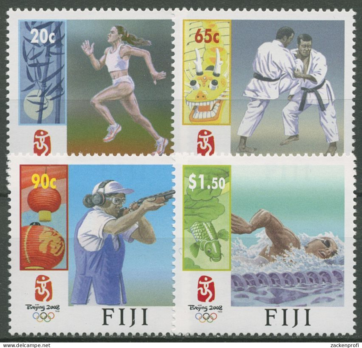 Fidschi 2008 Olympische Sommerspiele Peking 1247/50 Postfrisch - Fiji (1970-...)