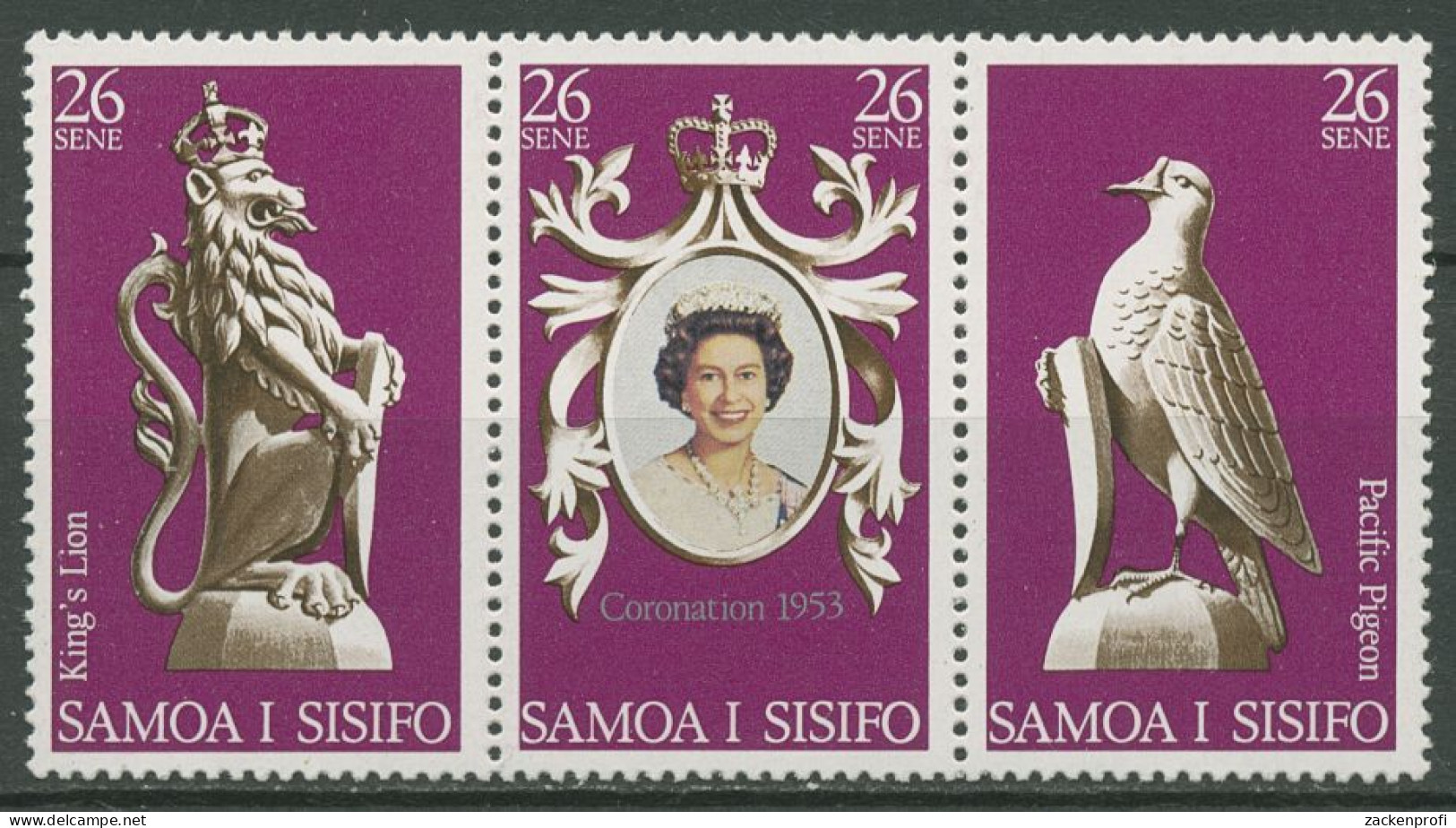Samoa 1978 25. Krönungsjubiläum Königin Elisabeth II. 372/74 ZD Postfrisch - Samoa