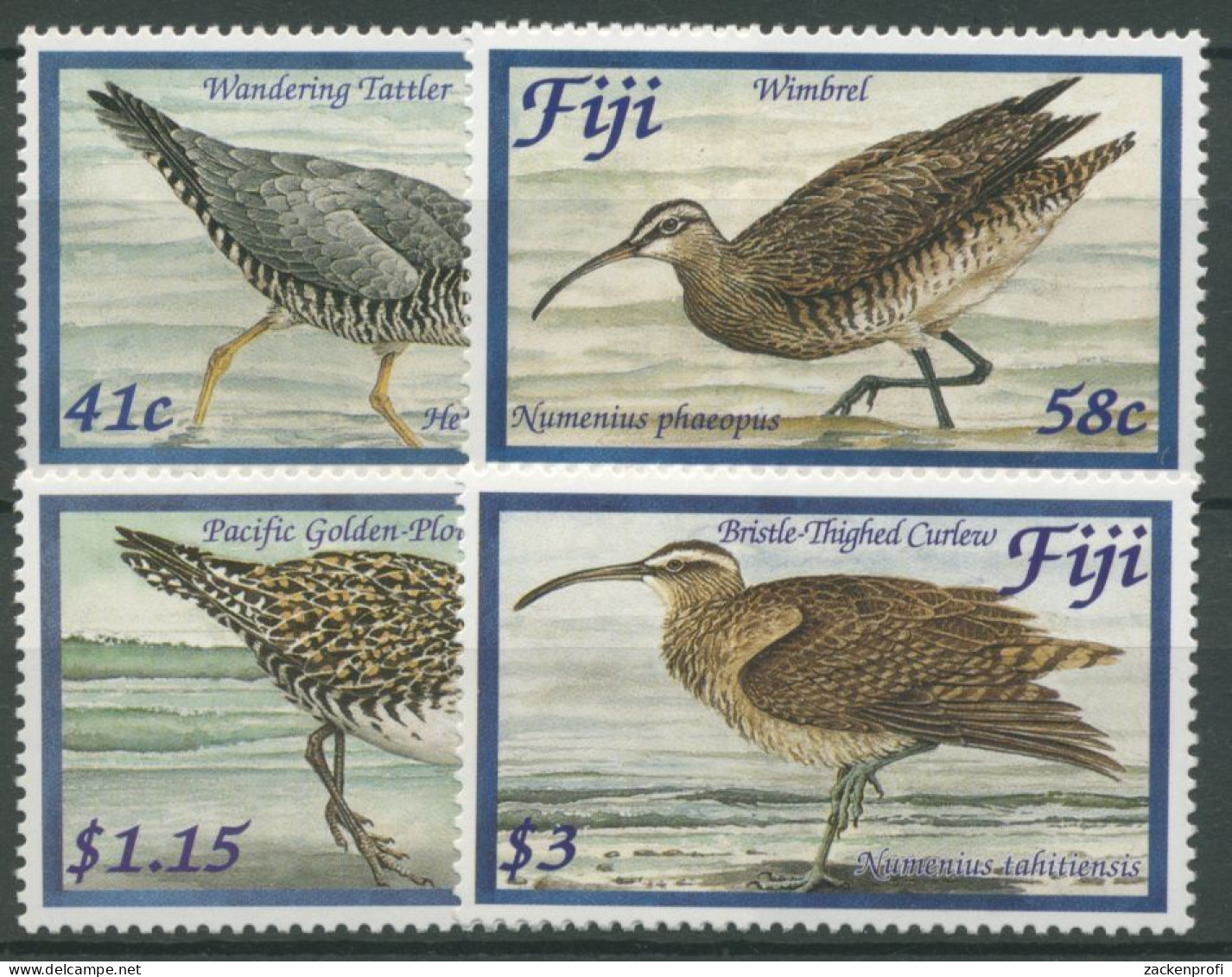 Fidschi 2004 Watvögel Brachvogel Wasserläufer 1071/74 Postfrisch - Fiji (1970-...)