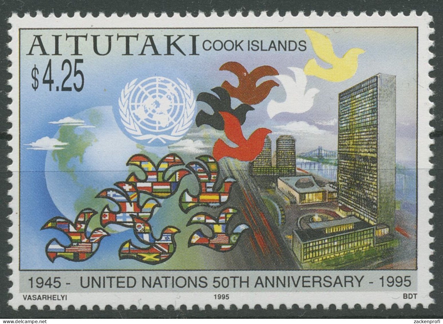 Aitutaki 1995 50 Jahre Vereinte Nationen UNO 743 Postfrisch - Aitutaki