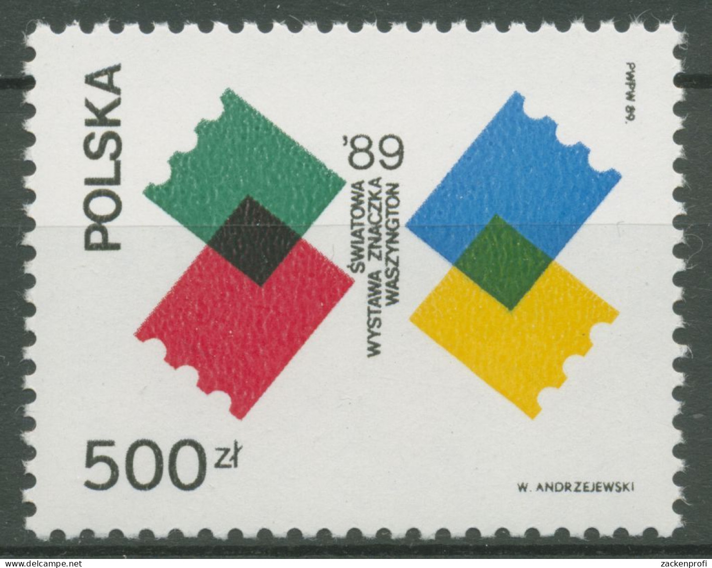 Polen 1989 WORLD STAMP EXPO Weltpostverein UPU 3229 A Postfrisch - Ungebraucht